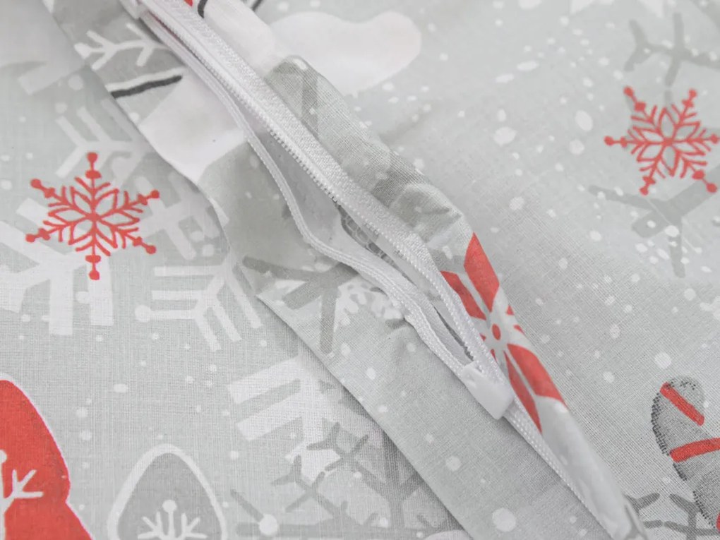 Lenjerie de pat din bumbac CHRISTMAS ELF roșu Dimensiune lenjerie de pat: 70 x 90 cm | 140 x 200 cm