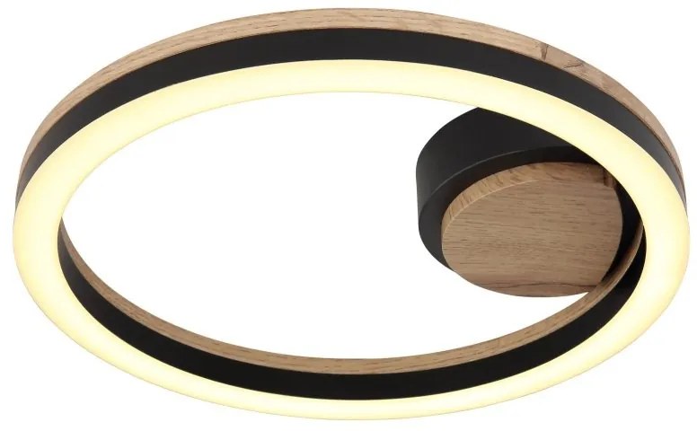 Plafoniera LED design industrial Beatrix negru, maro 30cm