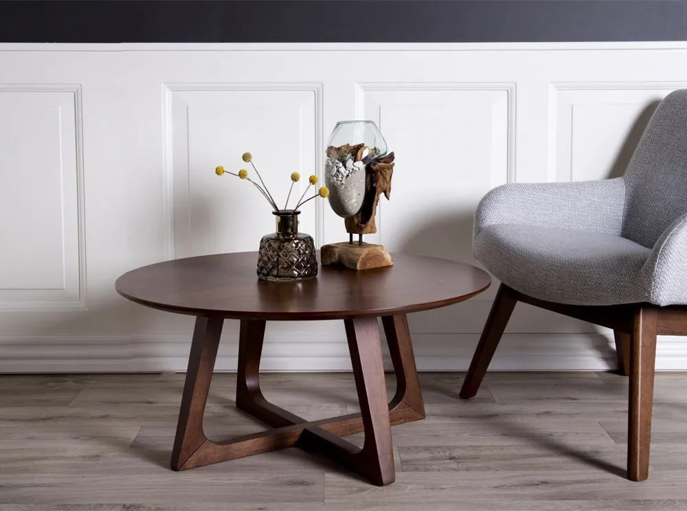 Picătură de apă San Marino decor de masă, lemn de tec/vidră, 25 cm