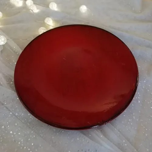Farfurie rosie rotunda Festive 22 cm