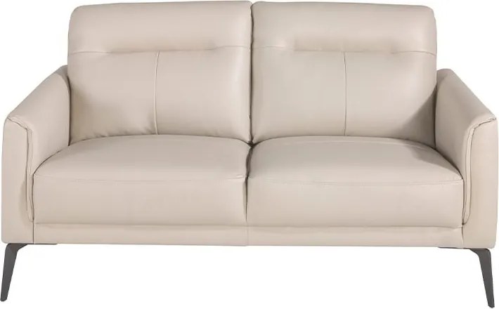 Canapea 2 locuri eleganta, design italian Cowhide leather taupe grey