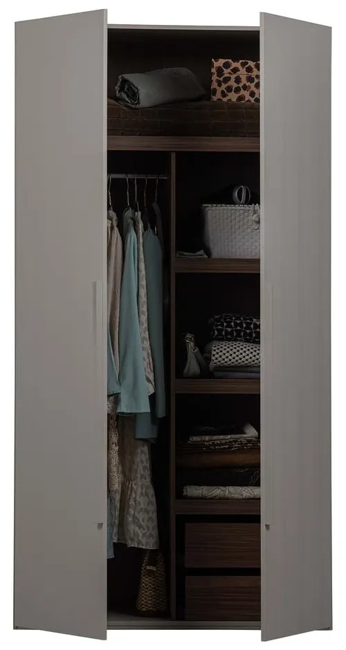 Dulap modular gri 110x210 cm Rens – WOOOD