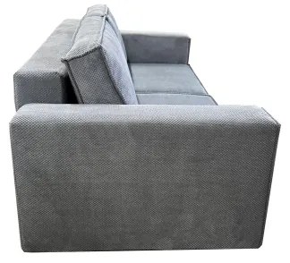 Canapea extensibilă 3 locuri RONDA cu spațiu de depozitare, gri