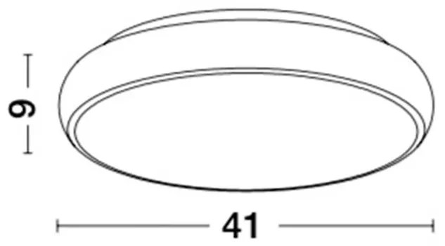 Plafoniera LED design modern Gap alb, 41cm