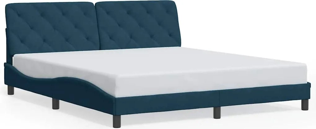 vidaXL Cadru de pat fără saltea, albastru, 180x200 cm, catifea
