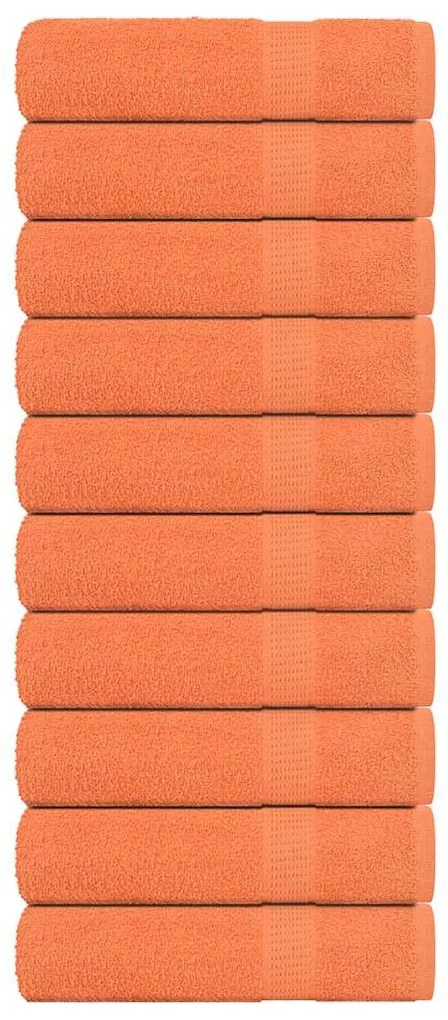 vidaXL Prosoape de duș 10 buc Portocaliu 70x140cm 360 g/m² 100% bumbac