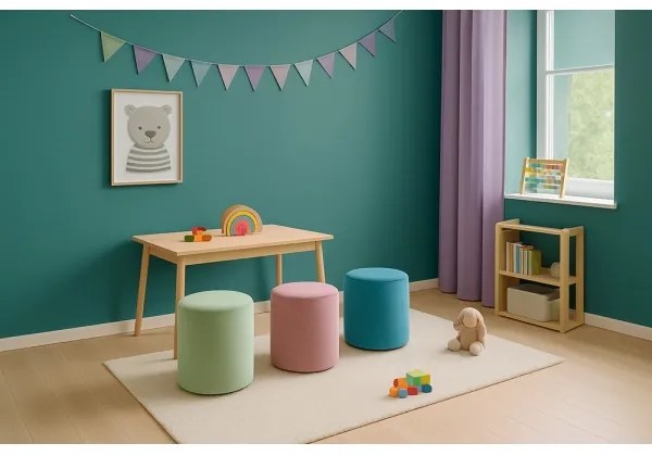 Taburet VEX, diametru 36 cm, roz