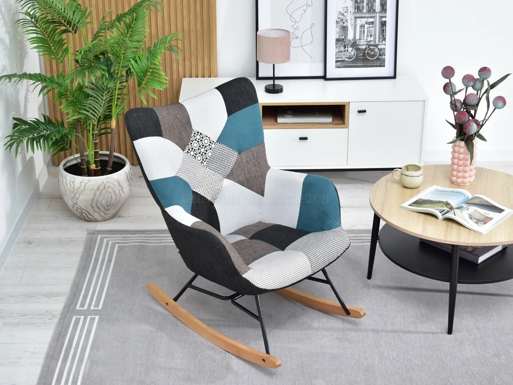 Fotoliu Sibyla (patchwork + fag alb). 1110397