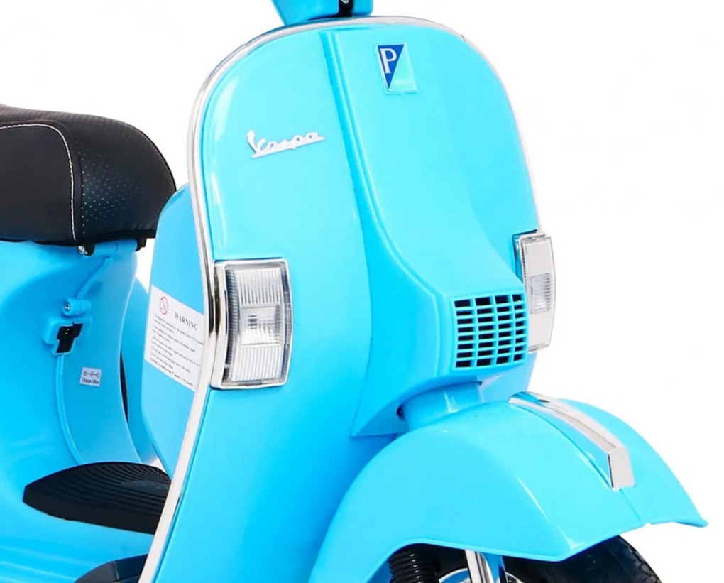 Motocicleta Electrica cu Acumulator Pentru Copii NOVOKIDS™ Vespa Premium Retro Scooter, Pornire la cheie, 3-8 ani, Max 30 kg, Cu Melodii si Lumini