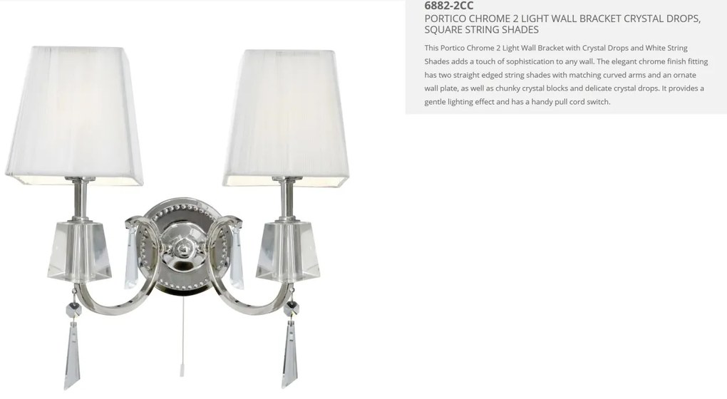 Aplica de perete eleganta design modern Portico 6882-2CC SRT
