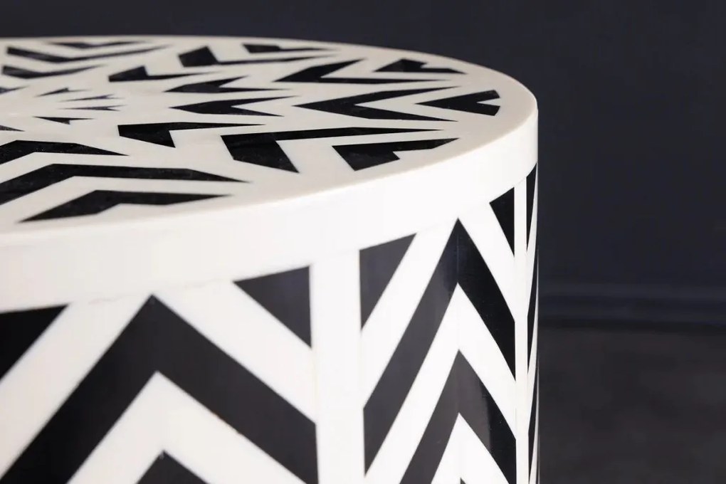 Masuta auxiliara design unicat Bone Inlay 45cm A-43660 VC