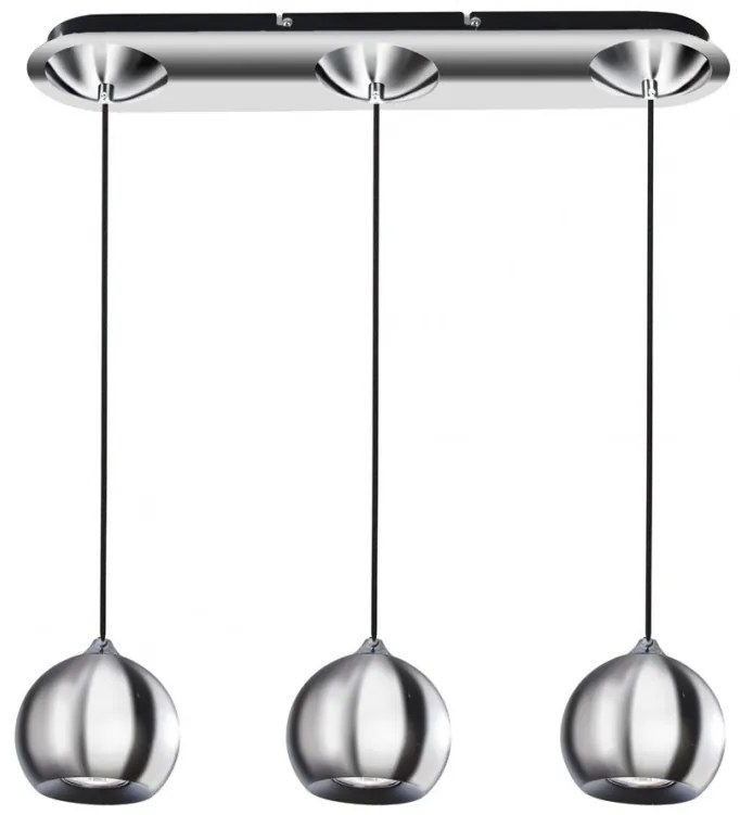 Lustra cu pendule design modern Gulia 3 Chrome