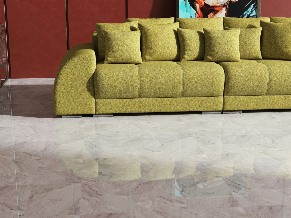 Canapea extensibilă dumonde cu 2 lăzi de depozitare si sezut confortabil din spuma high-density, Verona Enjoy Green 310x100 cm