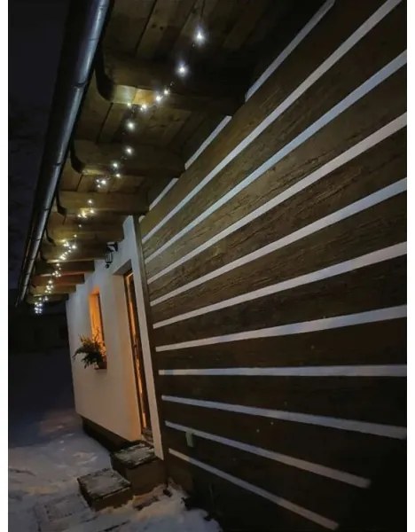 Ghirlandă LED pentru exterior, 120 LED-uri, 17 m, IP44, alb rece