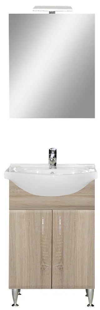 Mobilier complet de baie Bianca Prime 55, culoare stejar sonoma