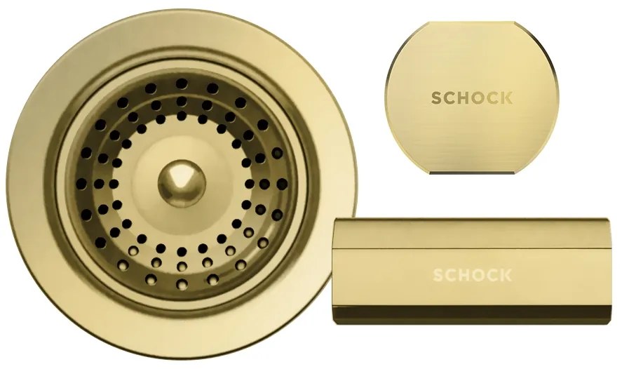 Parti vizibile Schock pt chiuveta cu kit de scurgere automat MOND150 White Gold