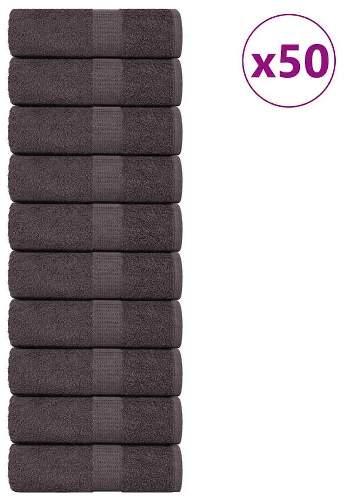 vidaXL Prosoape de baie 50 buc. FROGN antracit 30x30 cm 100% bumbac