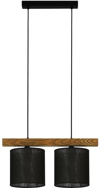 Lustră pe cablu Brilagi FOREST 2xE27/15W/230V pin/negru