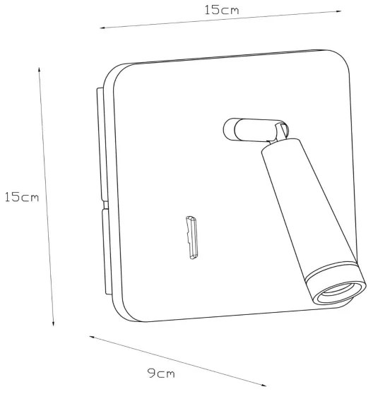 Spot LED de perete OREGON LED/4W/230V negru Lucide 77282/03/30