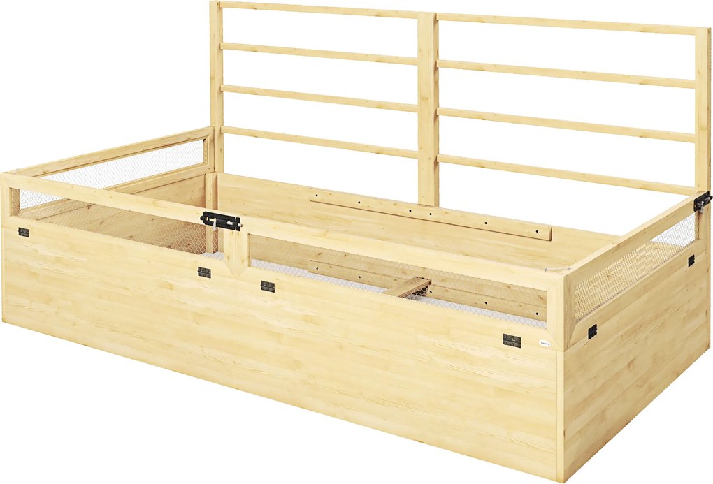 Outsunny Jardinieră pentru plante, suport pentru ierburi, rezistentă la intemperii, 1 spalier, 183 x 98,5 x 95 cm, lemn natural | Aosom Romania