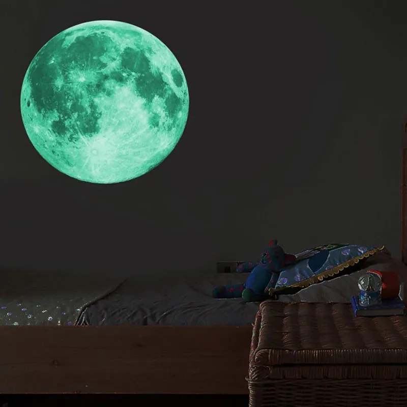 Sticker perete Glow in the Dark Moon