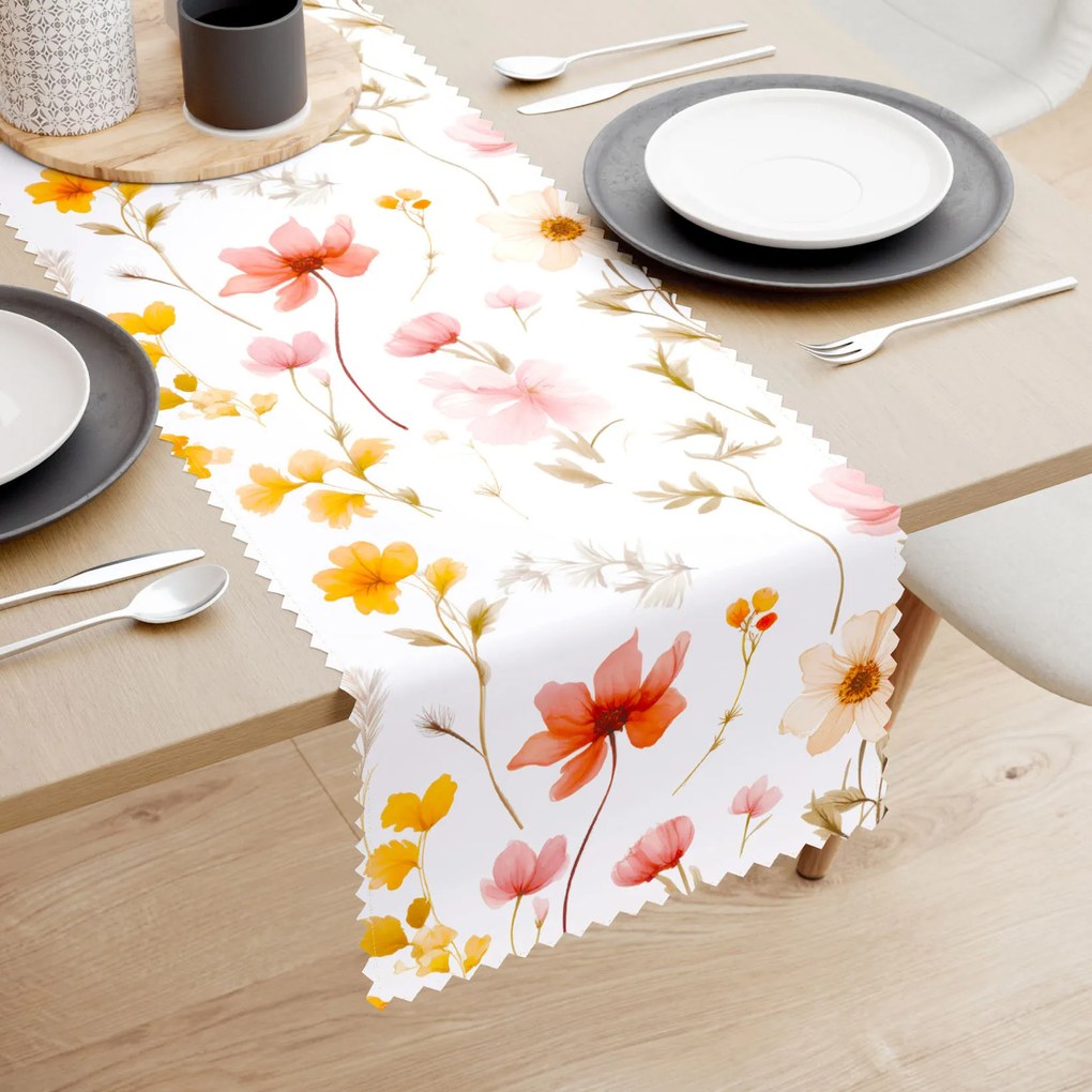Goldea napron de masă teflonat - paradisul florilor 20x120 cm