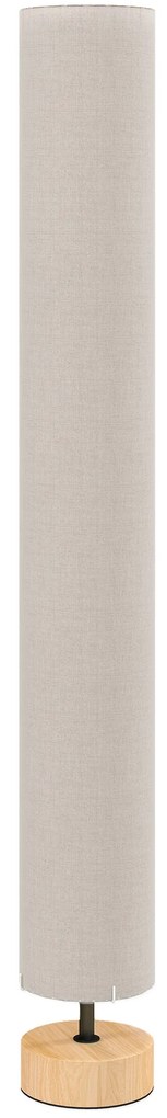 HOMCOM Lampadar de coloana din in pentru sufragerie cu comutator pe picior, 2 x soclu E27, 120 cm, bej | Aosom Romania