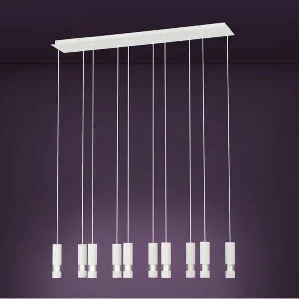 Lustră LED pe cablu BERNABETA 10xGU10/5W/230V albă Eglo 39703