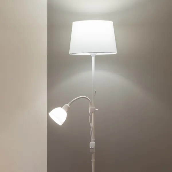 Brilagi - Lampadar CERIA 1xE27/100W/230V + 1xE14/25W alb
