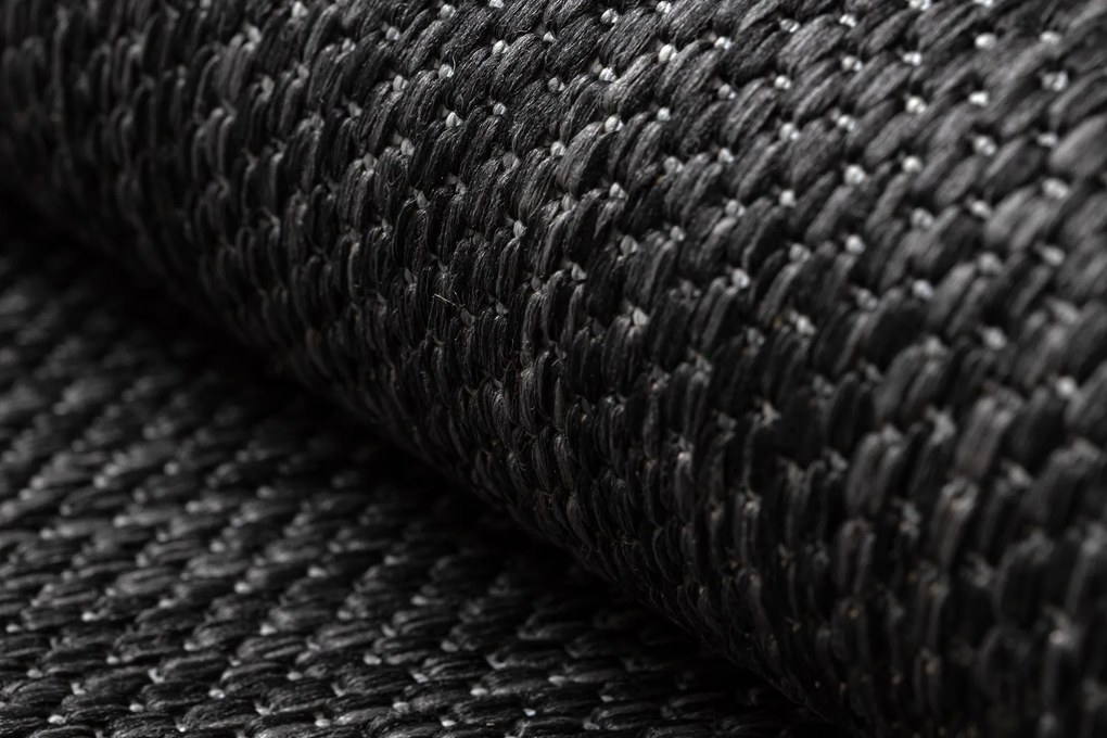 Covor SISAL SION A5165A Melanj țesute plate negru