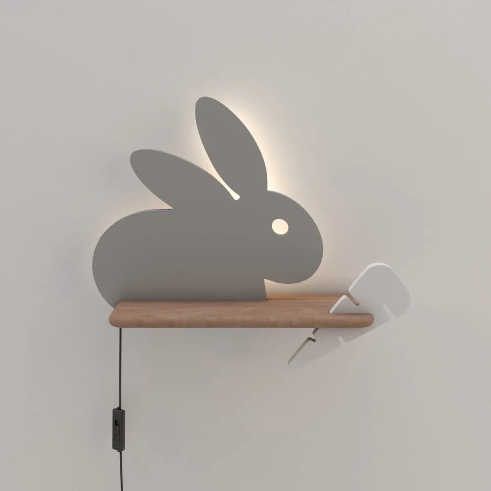 Corp de iluminat pentru copii gri Rabbit – Candellux Lighting