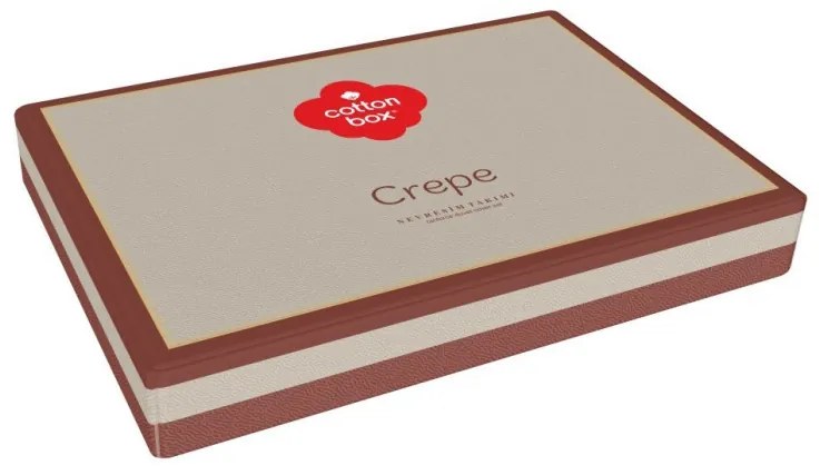 Lenjerie Crepe Bej (Bumbac 100% Creponat)