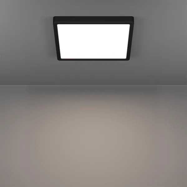 Eglo 901375 - FUEVA-Z Lampă de tavan LED RGBW dimabilă, sticlă fumurie, LED/13,5W/230V, 29,5cm, IP44, neagră