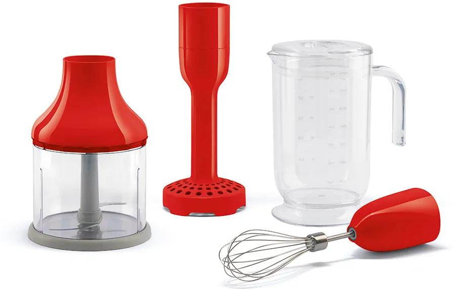 Set accesorii pentru blender de mână HBF01, 4 bucăți, roșu - SMEG