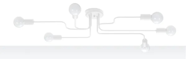 Lustră aplicată Sollux SL.1443 VECTOR 6xE27/15W/230V alb