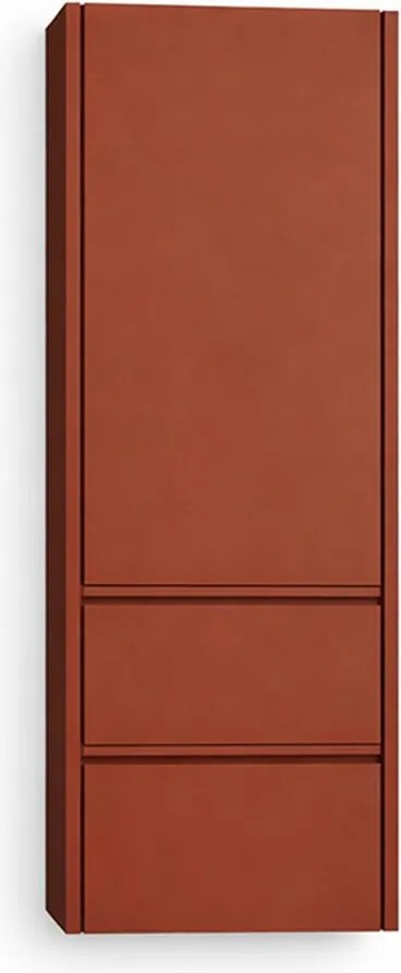 Dulap inalt suspendat KolpaSan Joy 1 usa si 2 sertare 45 cm finisaj ceramic red