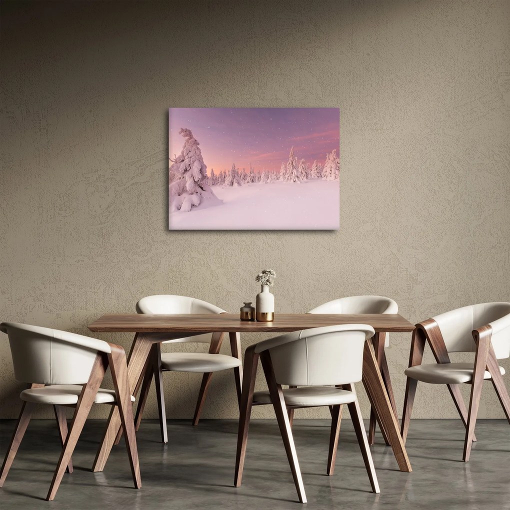 Tablou - Copaci sub așternut de zăpadă (70x50 cm)