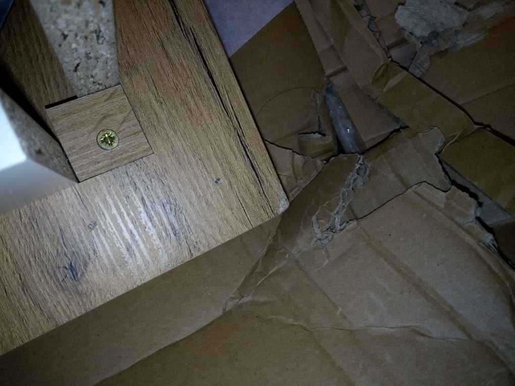 OFERTA Masa de dining alba cu blat in decor stejar lancelot ADAM 120x68 Clasa a II-a.