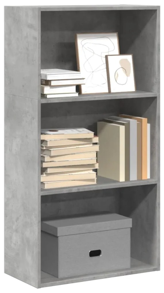 857902 vidaXL Bibliotecă, gri beton, 60x30x114 cm, lemn prelucrat