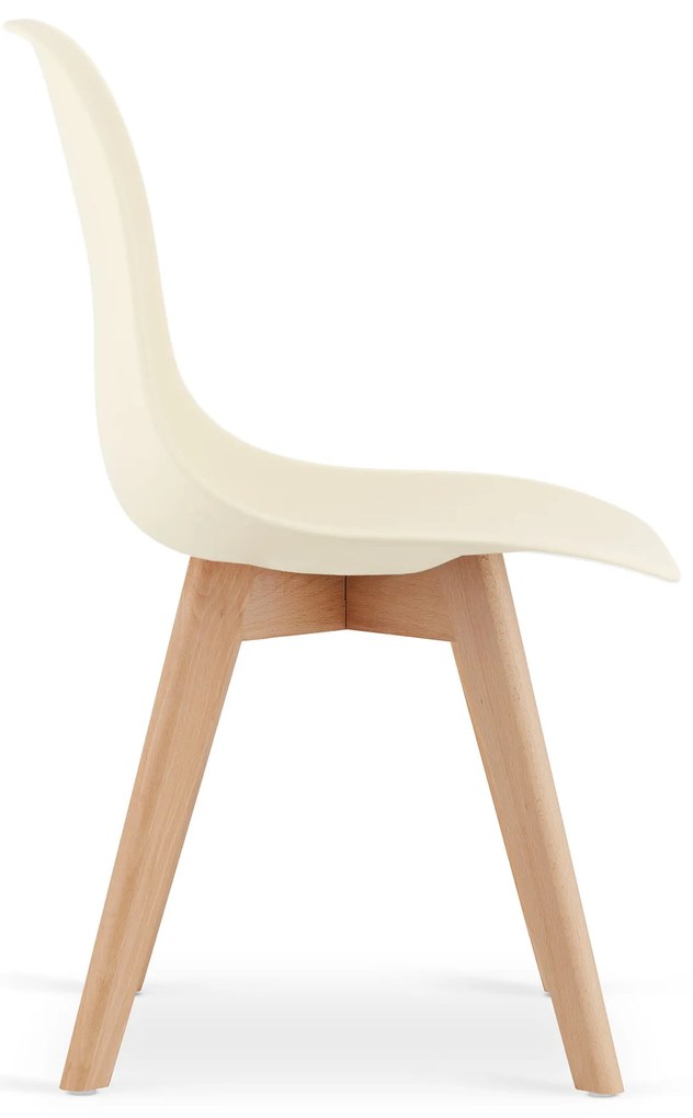 Scaun KITO crem cu picioare din fag
