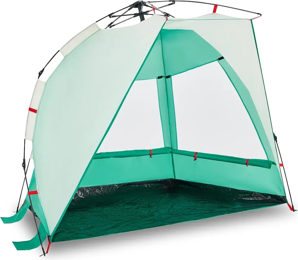 vidaXL Cort camping 2 persoane verde marin impermeabil setare rapidă