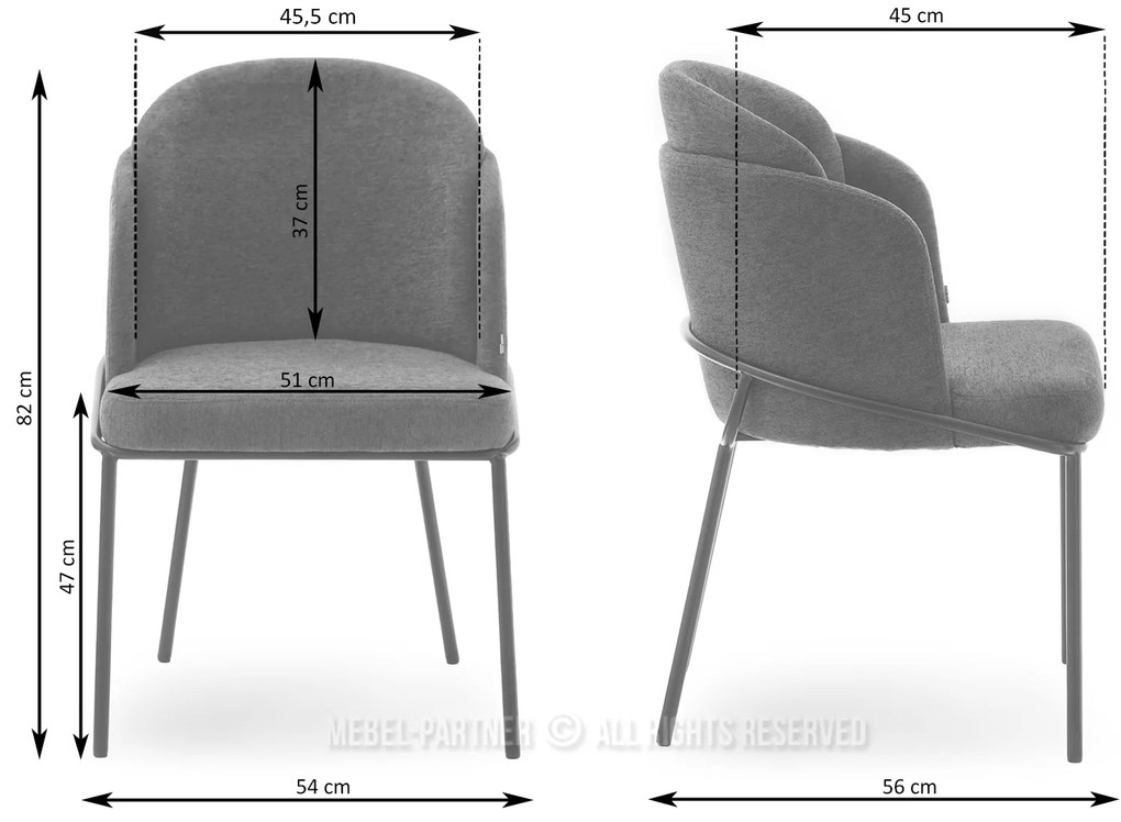 Scaun Conor (grafit + negru). 1111010
