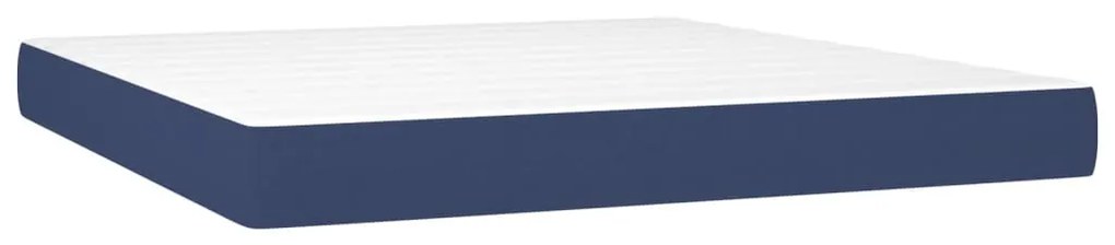 347840 vidaXL Saltea de pat cu arcuri, albastru, 180x200x20 cm, textil