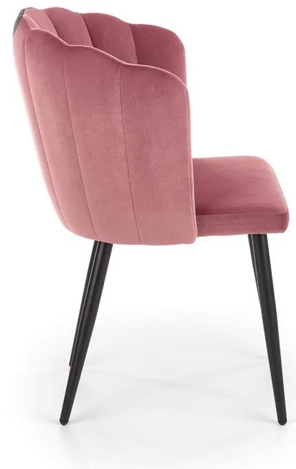 Scaun de bucaterie Bernita, roz/negru