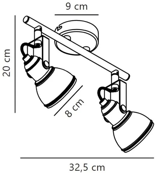 Spot Nordlux ASLAK 2xGU10/35W/230V alb