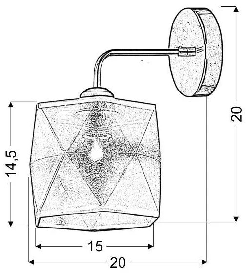 Aplică perete NOSJA 1xE27/40W/230V