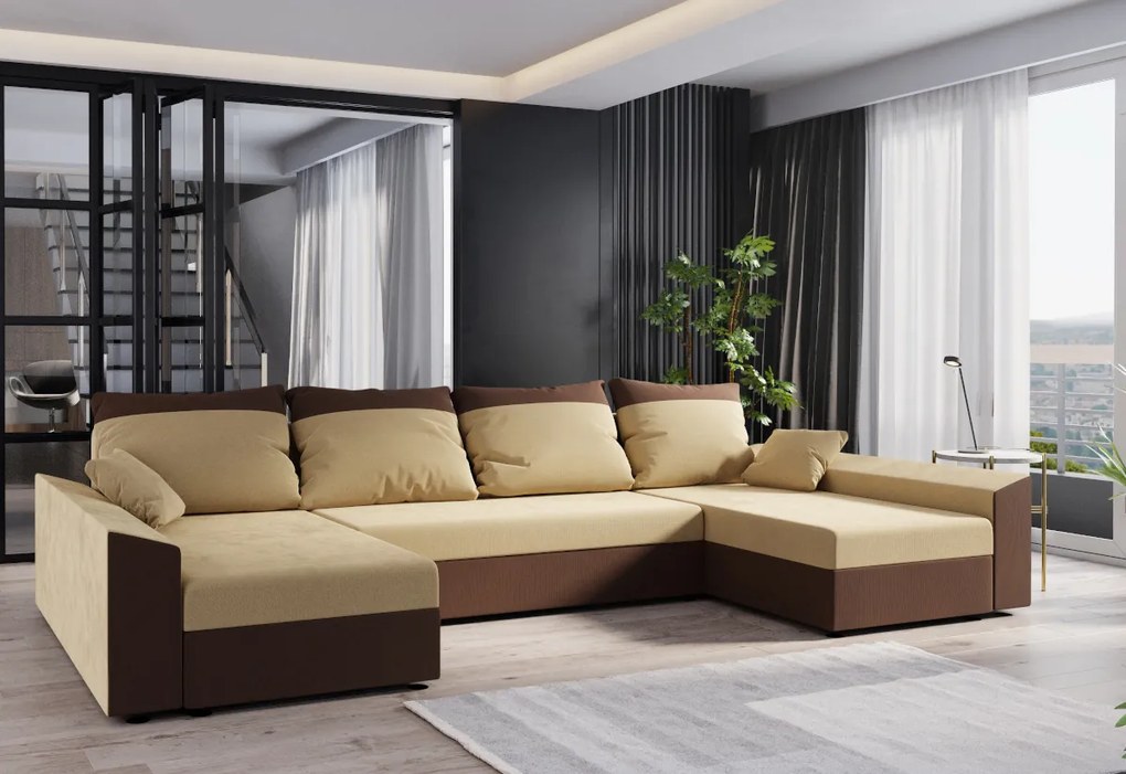 Supermobel Canapea extensibilă în formă de U PAUL N, 311x90x125, sawana 05/sawana 14