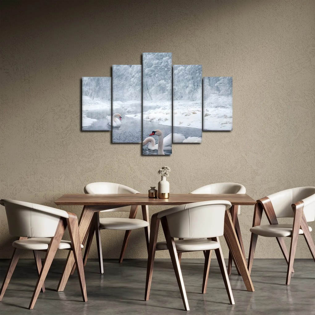 Tablou cu lebăde (150x105 cm)