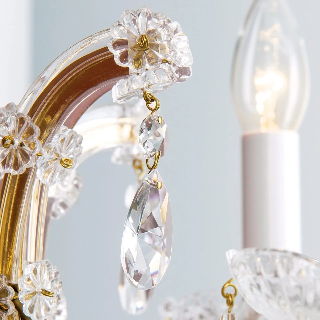 Aplica de perete de lux cristal Swarovski Maria Theresia-A 2L 24K gold plated