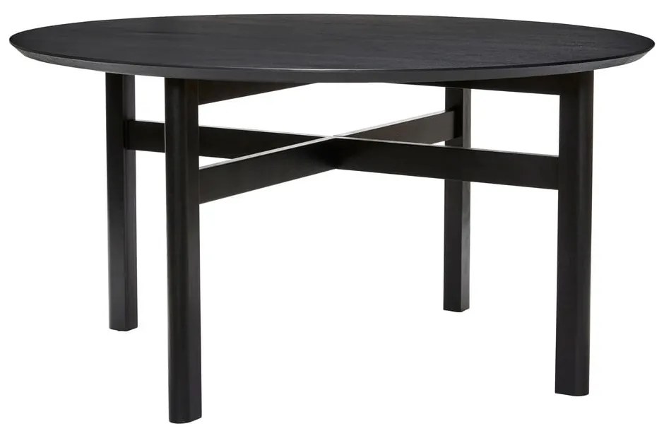 Masă de dining neagră rotundă ø 140 cm Fjord – Hübsch